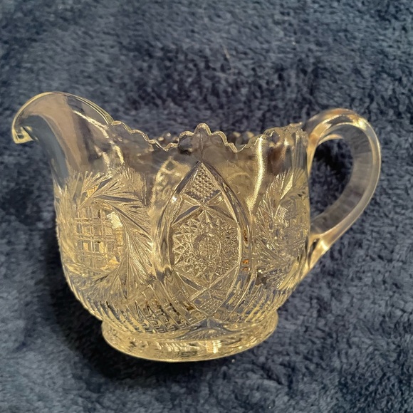 EAPG Crystal Creamer - ARTCUT LINE c1913 - Picture 4 of 6